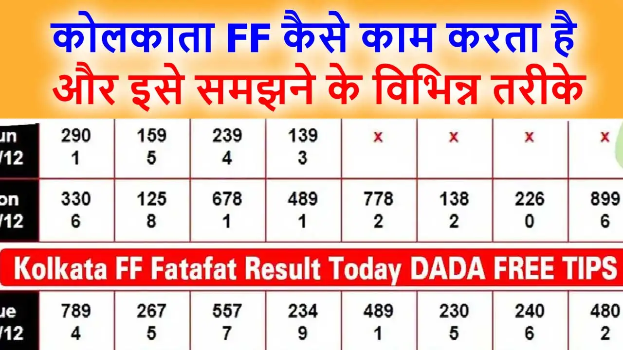 कोलकाता FF फटाफट रिजल्ट: कोलकाता FF फटाफट कैसे काम करता है और इसे समझने के विभिन्न तरीके alt=